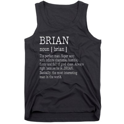 Adult Definition First Name Brian Tank Top