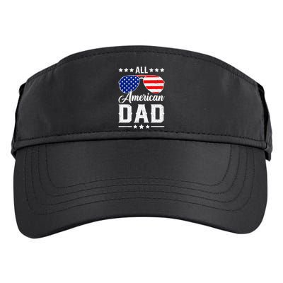 Allamerican Dad Funny Patriotic 4th Of July Adult Drive Performance Visor