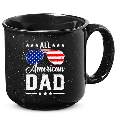 Allamerican Dad Funny Patriotic 4th Of July 15oz Campfire Ceramic Mug