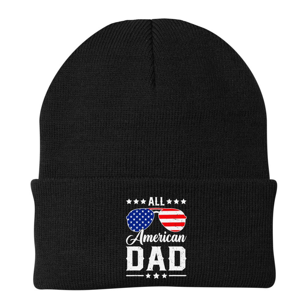 Allamerican Dad Funny Patriotic 4th Of July Beanie