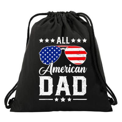 Allamerican Dad Funny Patriotic 4th Of July Drawstring Bag