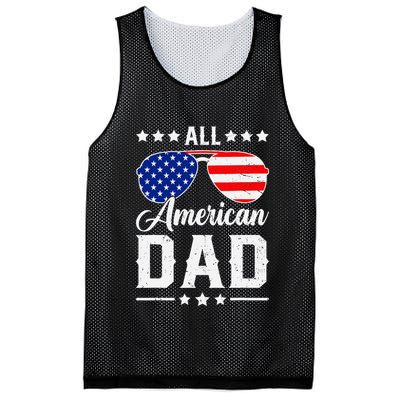 Allamerican Dad Funny Patriotic 4th Of July Mesh Reversible Basketball Jersey Tank