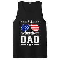 Allamerican Dad Funny Patriotic 4th Of July PosiCharge Competitor Tank