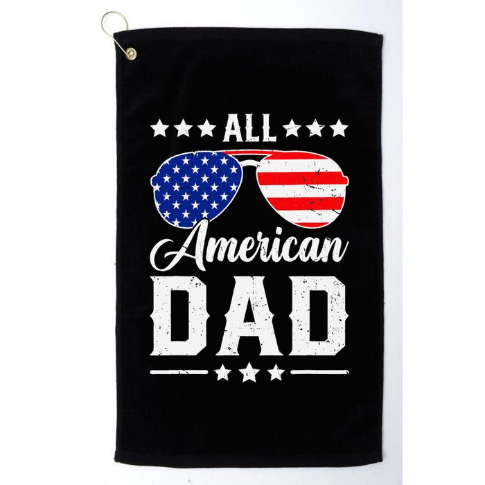 Allamerican Dad Funny Patriotic 4th Of July Golf Towel