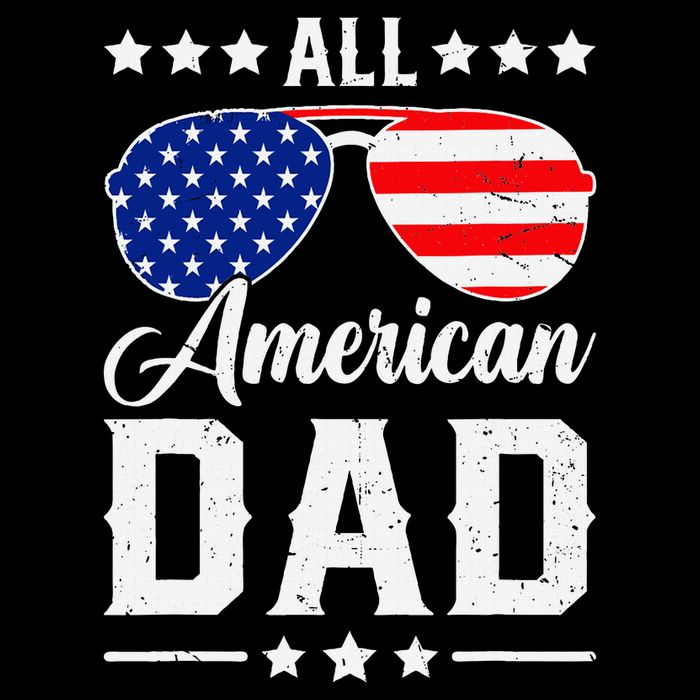 Allamerican Dad Funny Patriotic 4th Of July Cropped Pullover Crew