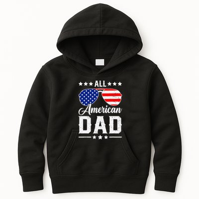 Allamerican Dad Funny Patriotic 4th Of July Kids Hoodie