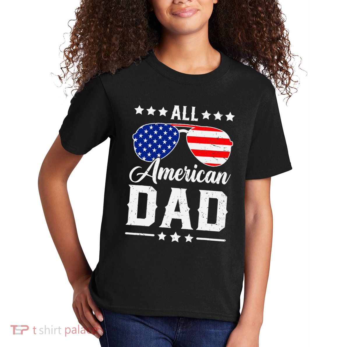 Allamerican Dad Funny Patriotic 4th Of July Kids T-Shirt