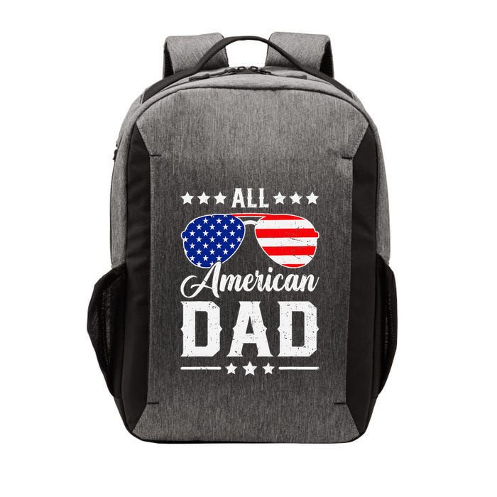 Allamerican Dad Funny Patriotic 4th Of July Vector Backpack