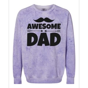 Awesome Dad Father's Day Gift Colorblast Crewneck Sweatshirt