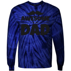 Awesome Dad Father's Day Gift Tie-Dye Long Sleeve Shirt