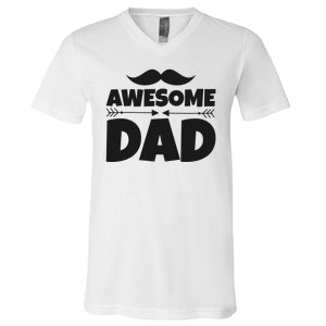 Awesome Dad Father's Day Gift V-Neck T-Shirt