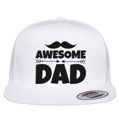 Awesome Dad Father's Day Gift Flat Bill Trucker Hat