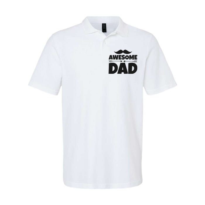 Awesome Dad Father's Day Gift Softstyle Adult Sport Polo