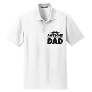 Awesome Dad Father's Day Gift Dry Zone Grid Polo