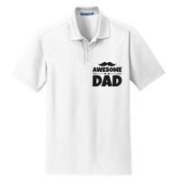 Awesome Dad Father's Day Gift Dry Zone Grid Polo