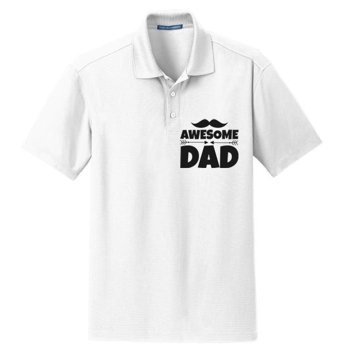 Awesome Dad Father's Day Gift Dry Zone Grid Polo