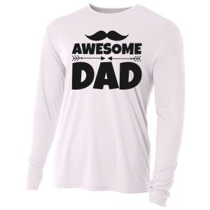 Awesome Dad Father's Day Gift Cooling Performance Long Sleeve Crew