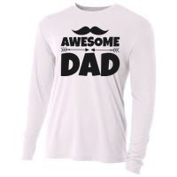 Awesome Dad Father's Day Gift Cooling Performance Long Sleeve Crew