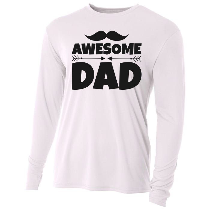 Awesome Dad Father's Day Gift Cooling Performance Long Sleeve Crew