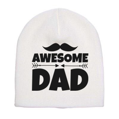 Awesome Dad Father's Day Gift Short Acrylic Beanie