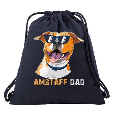 Amstaff Dad For Dog Lovers Fathers Day Tee Drawstring Bag