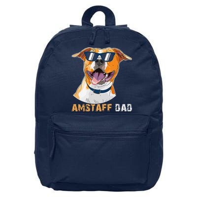 Amstaff Dad For Dog Lovers Fathers Day Tee 16 in Basic Backpack