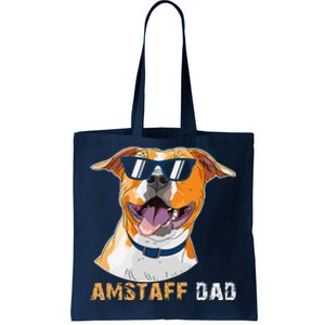 Amstaff Dad For Dog Lovers Fathers Day Tee Tote Bag