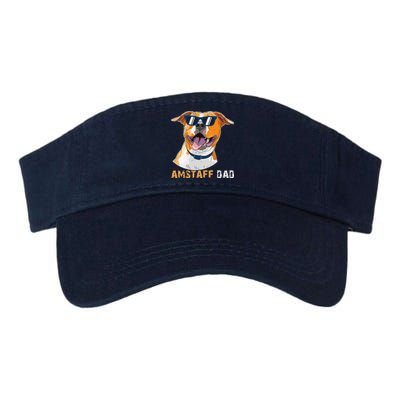 Amstaff Dad For Dog Lovers Fathers Day Tee Valucap Bio-Washed Visor