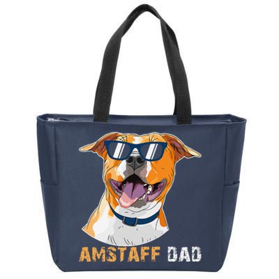 Amstaff Dad For Dog Lovers Fathers Day Tee Zip Tote Bag