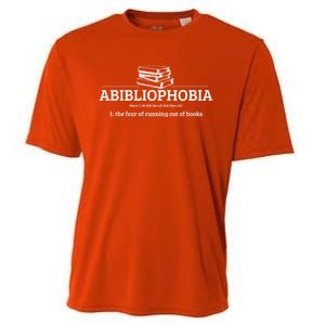 Abibliophobia Definition Funny Literature Book Lover Gift Cooling Performance Crew T-Shirt