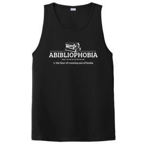 Abibliophobia Definition Funny Literature Book Lover Gift PosiCharge Competitor Tank