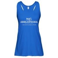 Abibliophobia Definition Funny Literature Book Lover Gift Ladies Essential Flowy Tank