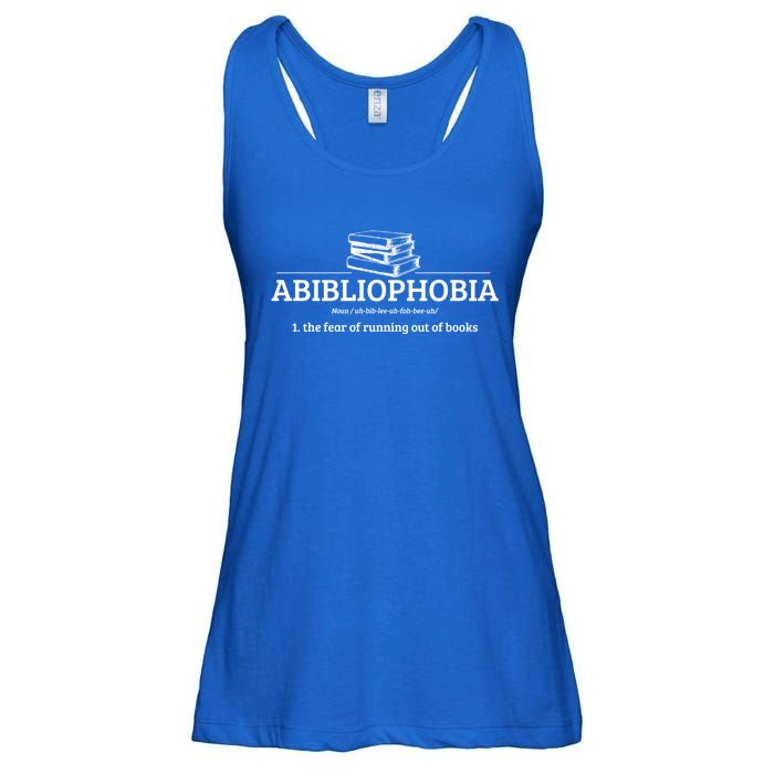 Abibliophobia Definition Funny Literature Book Lover Gift Ladies Essential Flowy Tank