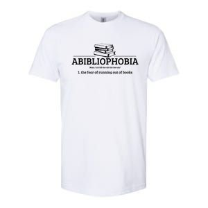 Abibliophobia Definition Funny Literature Book Lover Gift Softstyle CVC T-Shirt