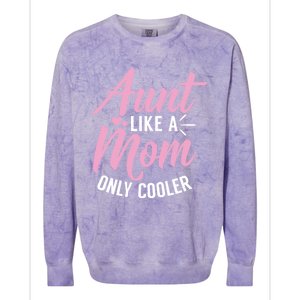 Aunt Definition Funny Mothers Sister Cool Aunts Crew Gift Colorblast Crewneck Sweatshirt