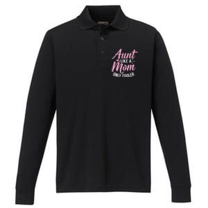 Aunt Definition Funny Mothers Sister Cool Aunts Crew Great Gift Performance Long Sleeve Polo