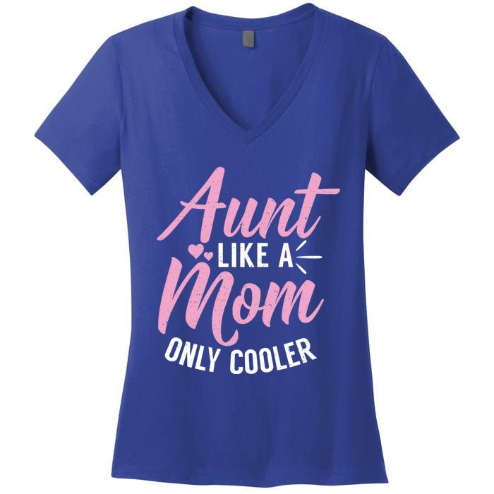 Aunt Definition Funny Mothers Sister Cool Aunts Crew Great Gift Women's V-Neck T-Shirt