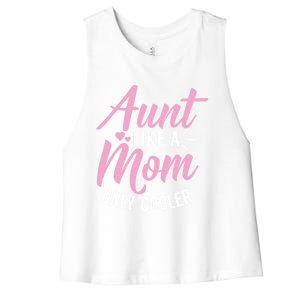 Aunt Definition Funny Mothers Sister Cool Aunts Crew Great Gift Women's Racerback Cropped Tank