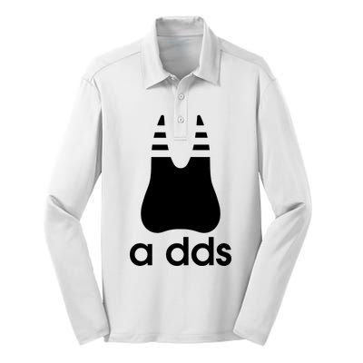 A Dds Funny Dentist Dentistry Dental Medicine Dental Nurse Silk Touch Performance Long Sleeve Polo