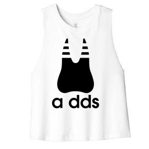 A Dds Funny Dentist Dentistry Dental Medicine Dental Nurse Women's Racerback Cropped Tank