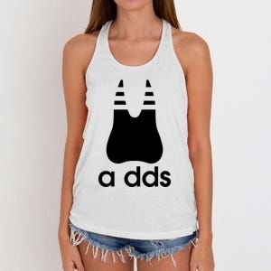 A Dds Funny Dentist Dentistry Dental Medicine Dental Nurse Women's Knotted Racerback Tank