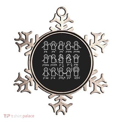 Algebra Dance Funny Graph Figures Math Equation Metallic Star Ornament