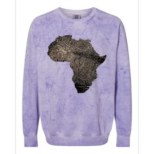 Africa Dna Flag Thumb Fingerprint Roots Proud Colorblast Crewneck Sweatshirt