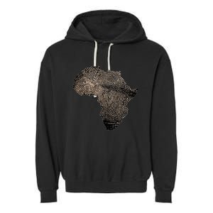 Africa Dna Flag Thumb Fingerprint Roots Proud Garment-Dyed Fleece Hoodie