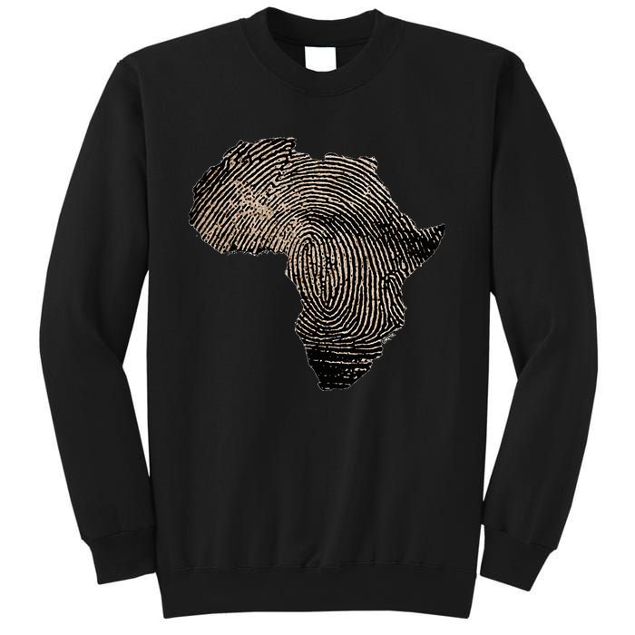 Africa Dna Flag Thumb Fingerprint Roots Proud Sweatshirt