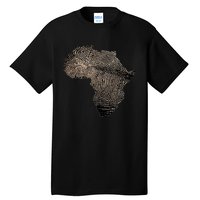 Africa Dna Flag Thumb Fingerprint Roots Proud Tall T-Shirt