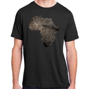 Africa Dna Flag Thumb Fingerprint Roots Proud Adult ChromaSoft Performance T-Shirt