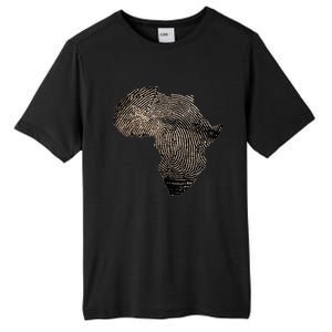 Africa Dna Flag Thumb Fingerprint Roots Proud Tall Fusion ChromaSoft Performance T-Shirt