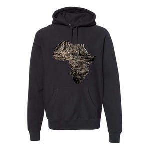 Africa Dna Flag Thumb Fingerprint Roots Proud Premium Hoodie