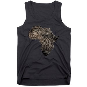 Africa Dna Flag Thumb Fingerprint Roots Proud Tank Top